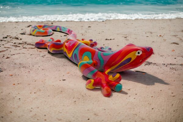 guadeloupe plage - lézard coloré