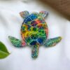 résine karibimage - tortue multicolore